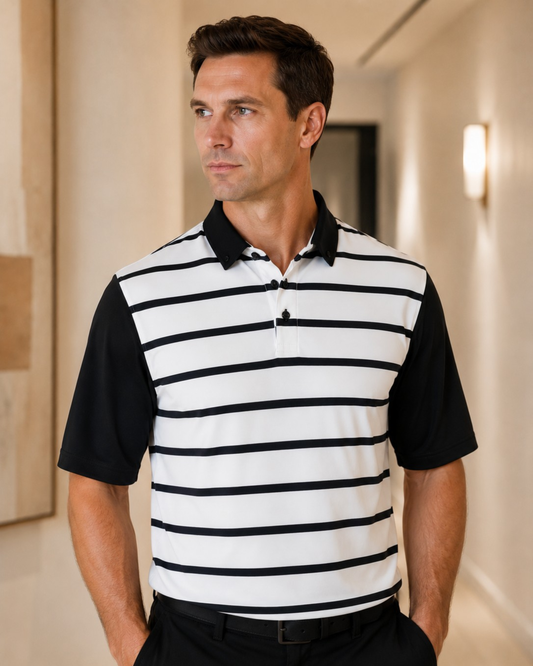Alford Sport Casual Performance Polo Stripes (Now Available)
