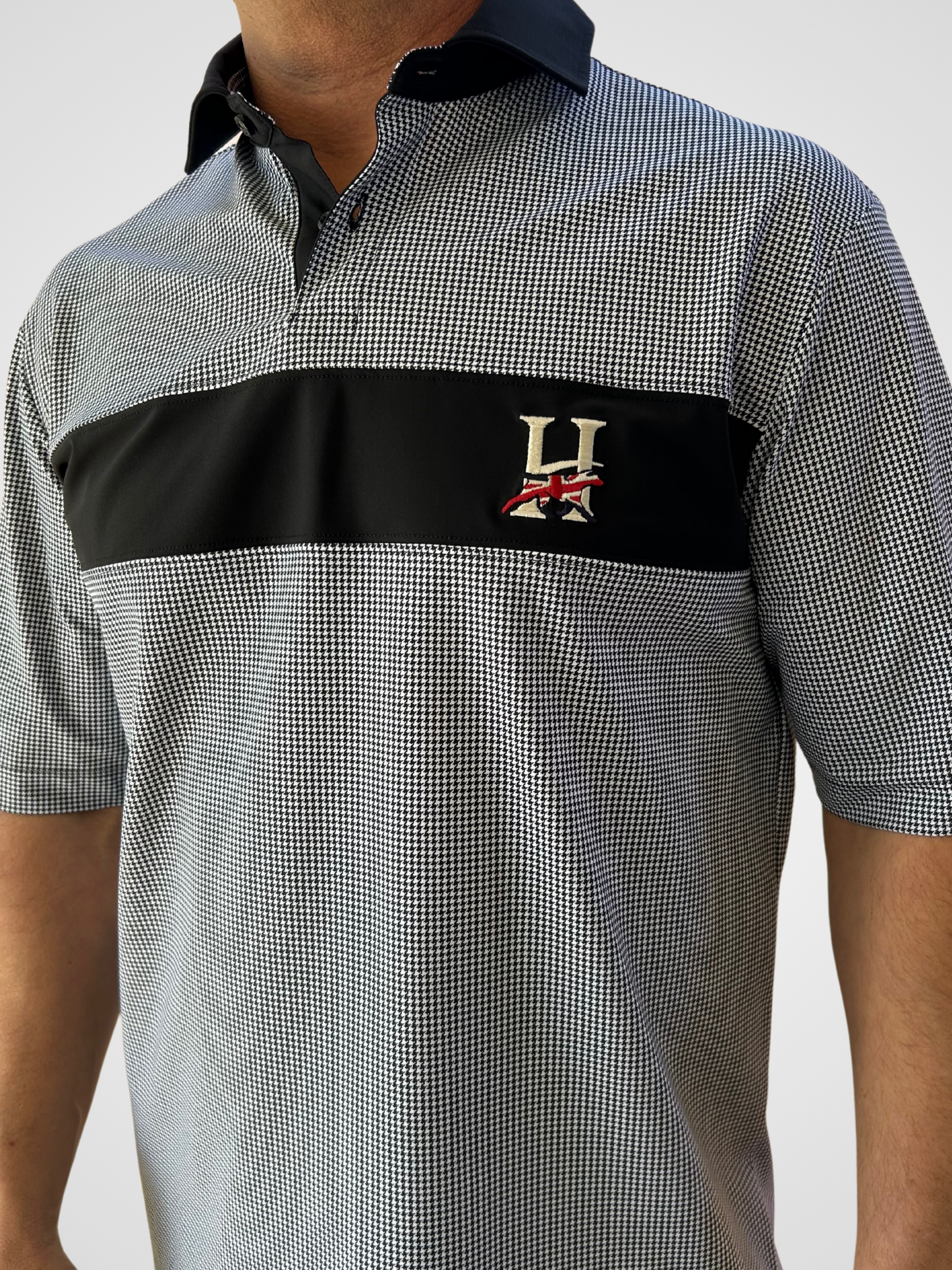 Bradford Black Houndstooth Polo (Ships Fall 2025)
