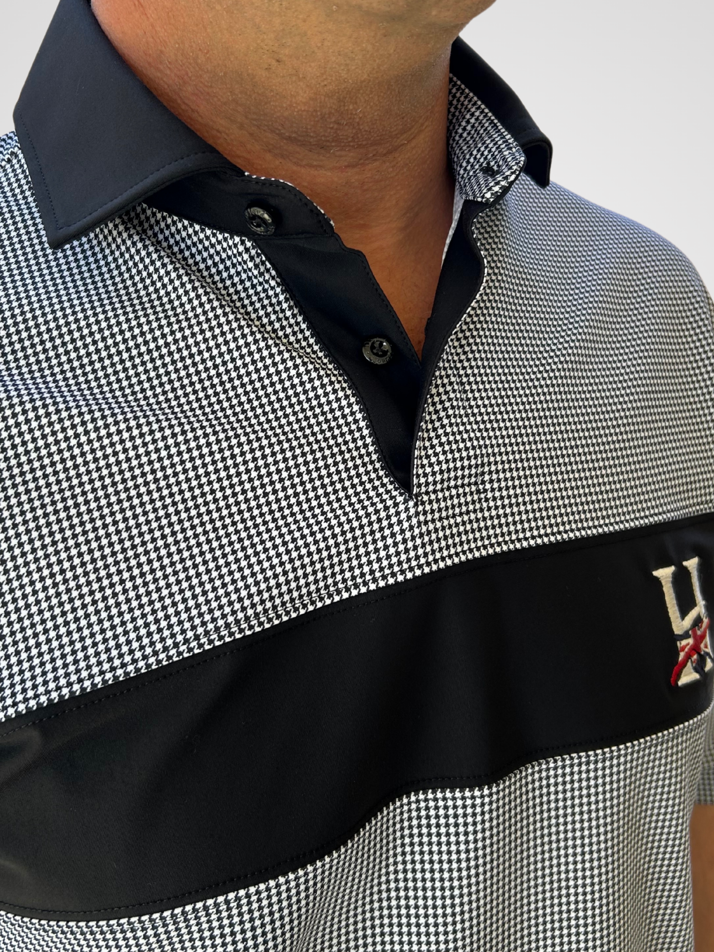 Bradford Black Houndstooth Polo (Ships Fall 2025)