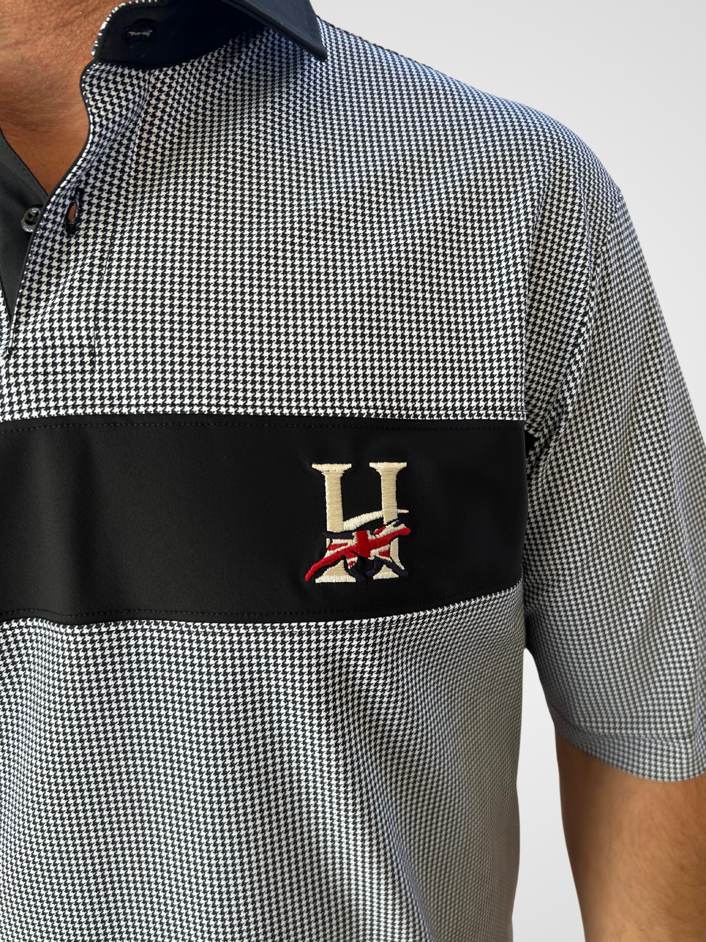 Bradford Black Houndstooth Polo (Ships Fall 2025)